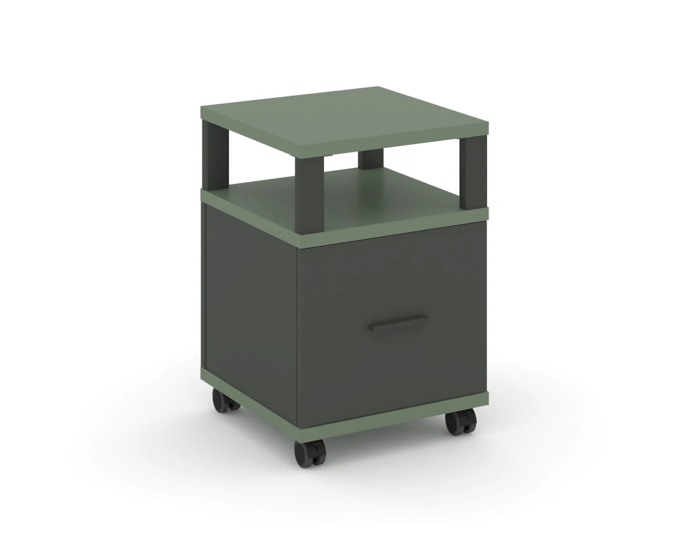 Тумба мобильная 1 распаш. фасад с надставкой CN.TUM-008 A 420x420x615 Концепт / Concept