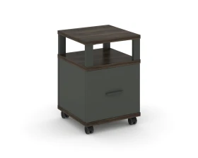 Тумба мобильная 1 распаш. фасад с надставкой CN.TUM-008 A 420x420x615 Концепт / Concept images