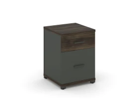 Тумба опорная/приставная 1 ящ. 1 распаш. фасад CN.TUO-004 W 420x420x583 Концепт / Concept images