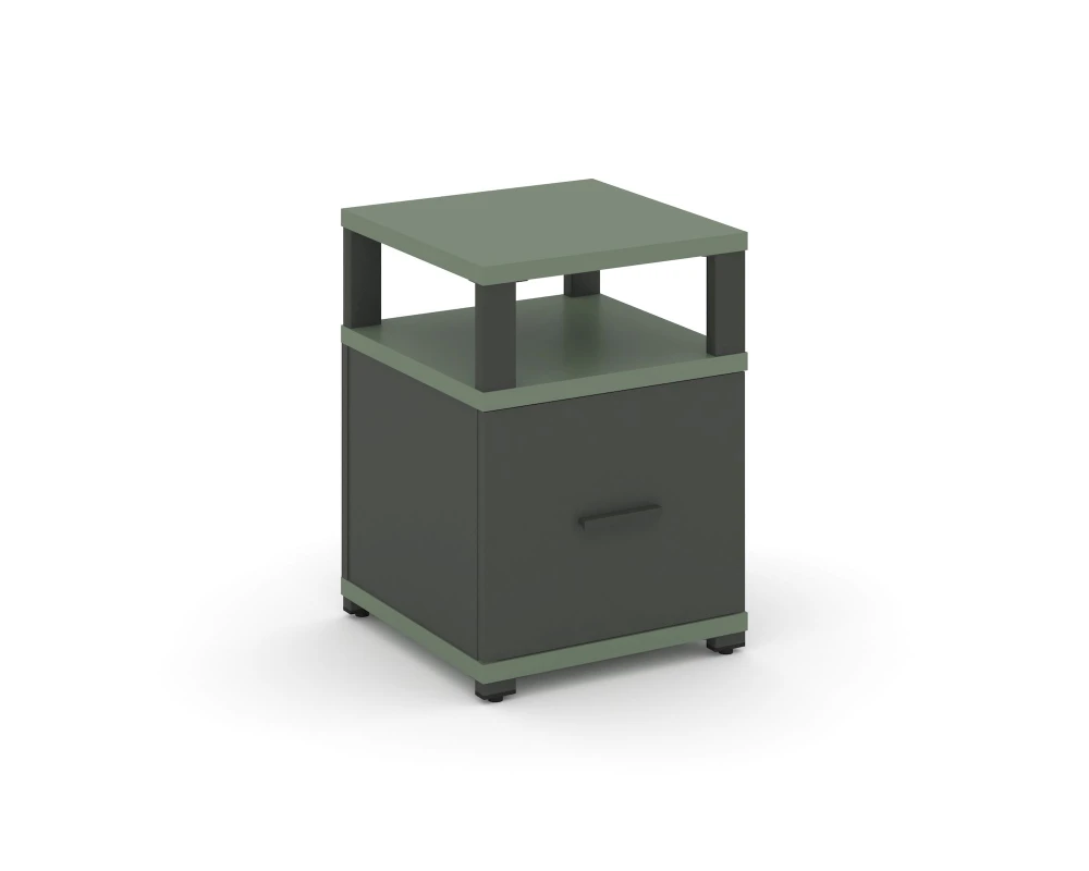 Тумба приставная 1 распаш. фасад с надставкой CN.TUP-005 W 420x420x583 Концепт / Concept