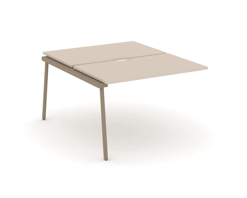 Двойной наборный элемент рабочей станциии с вырезом на плоскоовальной трубе 118x150x75 Эстетика / Estetica