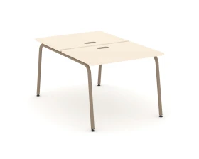 Рабочая станция на 2 места с лючком на круглой трубе 98x150x75 Эстетика / Estetica images