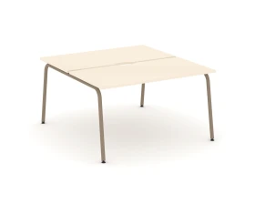 Рабочая станция на 2 места с вырезом на круглой трубе 138x150x75 Эстетика / Estetica images