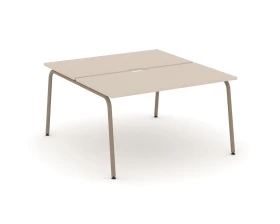 Рабочая станция на 2 места с вырезом на круглой трубе 138x150x75 Эстетика / Estetica images