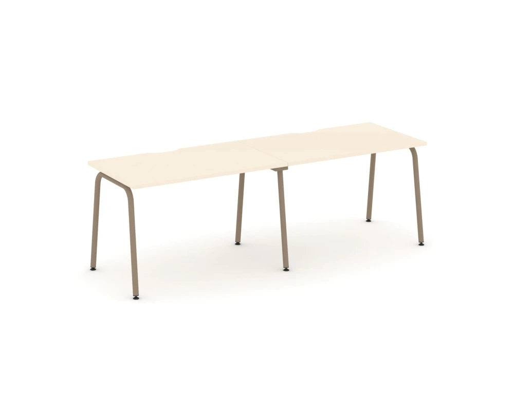 Рабочая станция на 2 места с вырезом на круглой трубе 236x73x75 Эстетика / Estetica