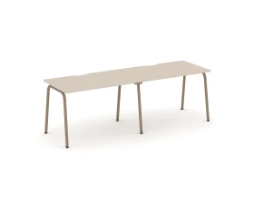 Рабочая станция на 2 места с вырезом на круглой трубе 236x73x75 Эстетика / Estetica images