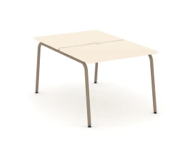 Рабочая станция на 2 места с вырезом на круглой трубе 98x150x75 Эстетика / Estetica images