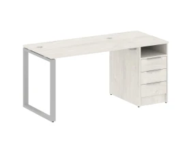 Рабочая станция на О-образном м/к с опорной тумбой 161,2x72x75 Метал Систем / Metal System images