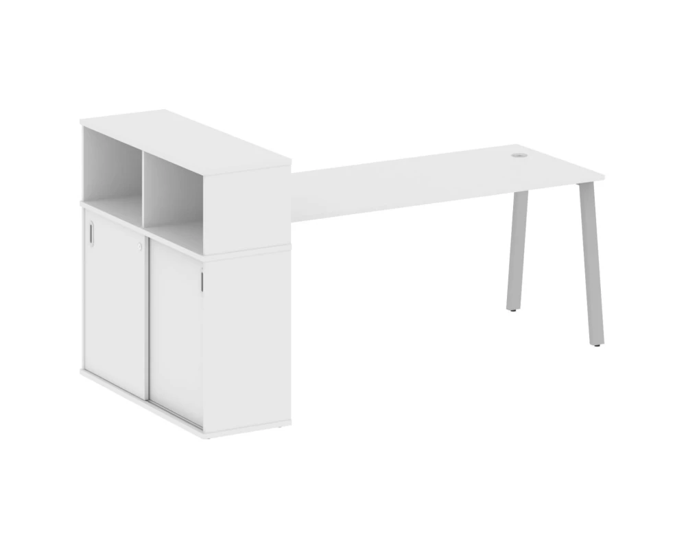 Стол письменный на А-образном м/к с опорным шкафом-купе 221x112x109,8 Метал Систем / Metal System
