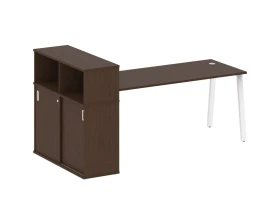 Стол письменный на А-образном м/к с опорным шкафом-купе 221x112x109,8 Метал Систем / Metal System images