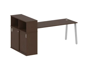 Стол письменный на А-образном м/к с опорным шкафом-купе 221x112x109,8 Метал Систем / Metal System images