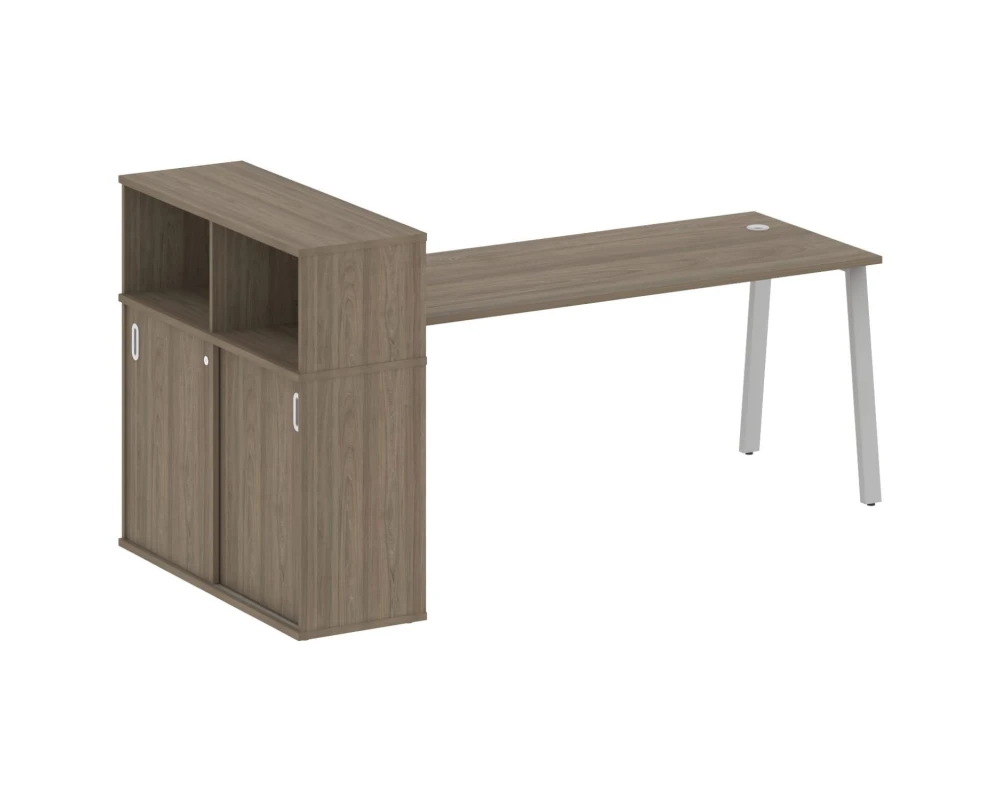 Стол письменный на А-образном м/к с опорным шкафом-купе 221x112x109,8 Метал Систем / Metal System