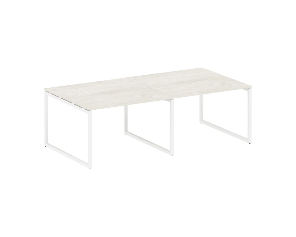 Перег. стол (2 столешницы) на О-образном м/к 2400x1235x750 Метал Систем Куатро 4х4 / Metal System Quattro 4x4