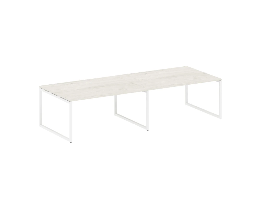 Перег. стол (2 столешницы) на О-образном м/к 3200x1235x750 Метал Систем Куатро 4х4 / Metal System Quattro 4x4