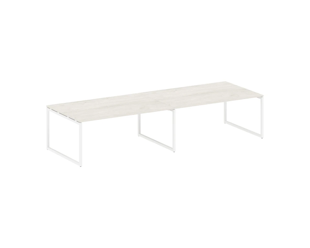 Перег. стол (2 столешницы) на О-образном м/к 3600x1235x750 Метал Систем Куатро 4х4 / Metal System Quattro 4x4