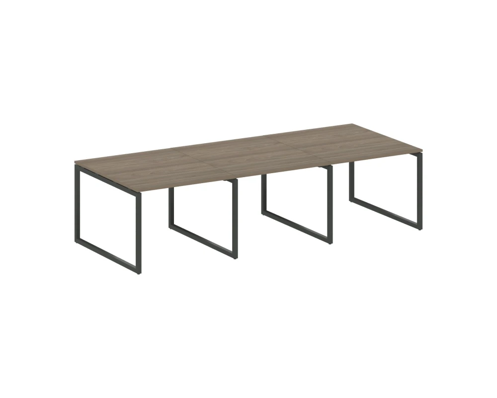 Перег. стол (3 столешницы) на О-оразном м/к 3000x1235x750 Метал Систем Куатро 4х4 / Metal System Quattro 4x4