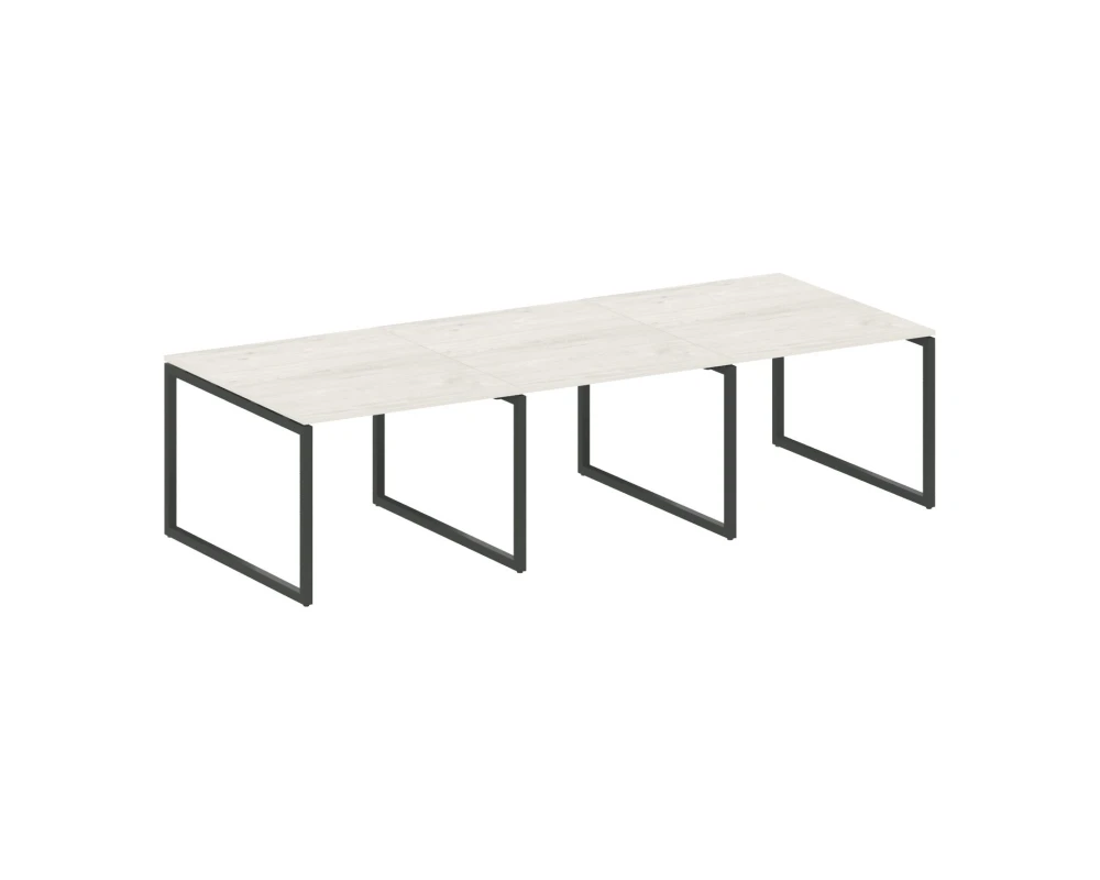 Перег. стол (3 столешницы) на О-оразном м/к 3000x1235x750 Метал Систем Куатро 4х4 / Metal System Quattro 4x4