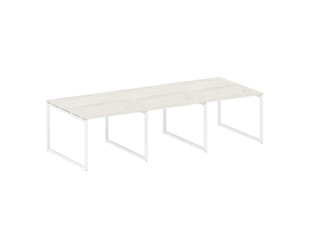 Перег. стол (3 столешницы) на О-оразном м/к 3000x1235x750 Метал Систем Куатро 4х4 / Metal System Quattro 4x4