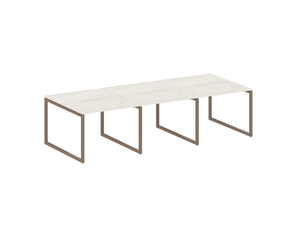 Перег. стол (3 столешницы) на О-оразном м/к 3000x1235x750 Метал Систем Куатро 4х4 / Metal System Quattro 4x4