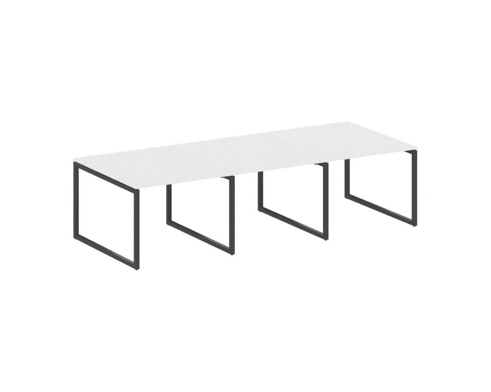 Перег. стол (3 столешницы) на О-оразном м/к 3000x1235x750 Метал Систем Куатро 4х4 / Metal System Quattro 4x4