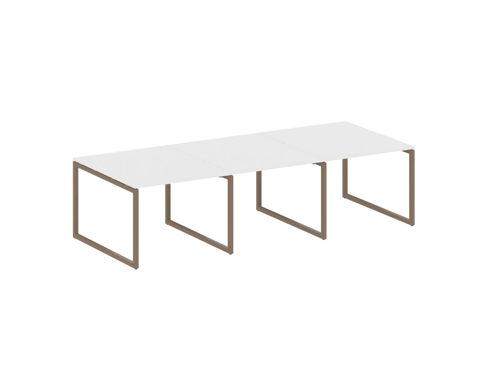 Перег. стол (3 столешницы) на О-оразном м/к 3000x1235x750 Метал Систем Куатро 4х4 / Metal System Quattro 4x4