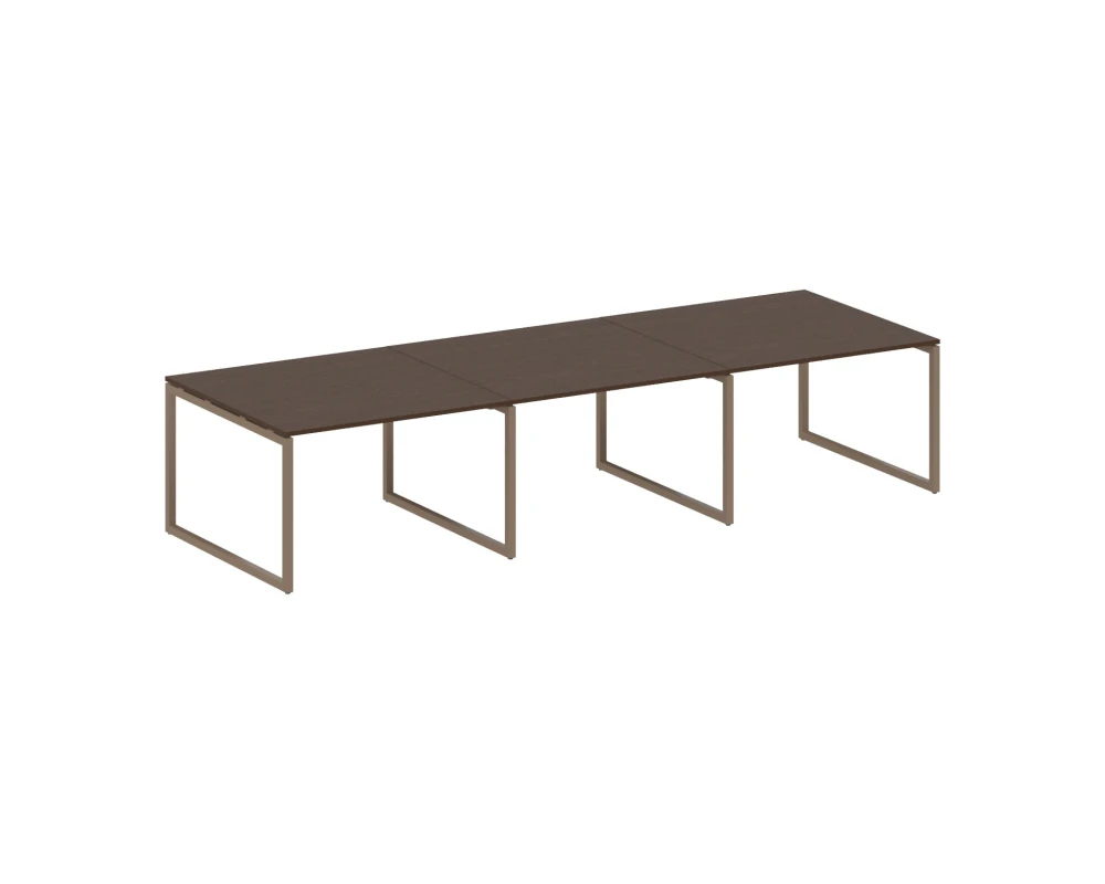 Перег. стол (3 столешницы) на О-оразном м/к 3600x1235x750 Метал Систем Куатро 4х4 / Metal System Quattro 4x4