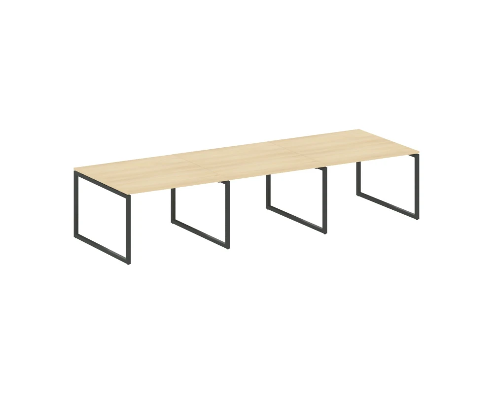 Перег. стол (3 столешницы) на О-оразном м/к 3600x1235x750 Метал Систем Куатро 4х4 / Metal System Quattro 4x4