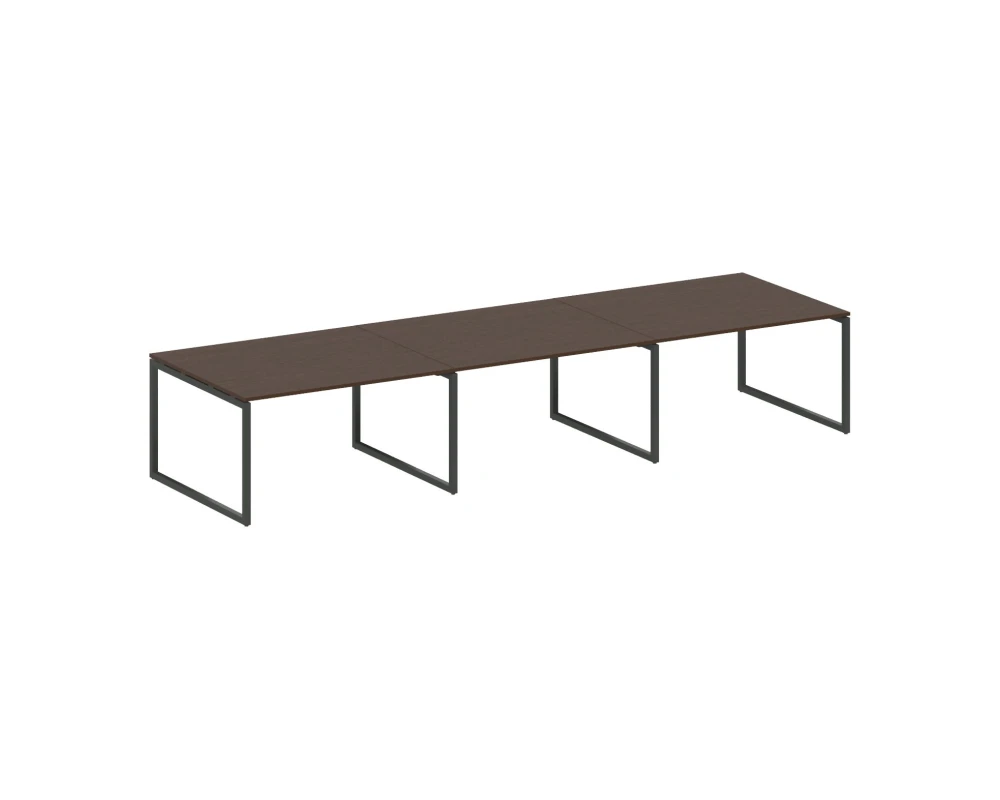 Перег. стол (3 столешницы) на О-оразном м/к 4200x1235x750 Метал Систем Куатро 4х4 / Metal System Quattro 4x4