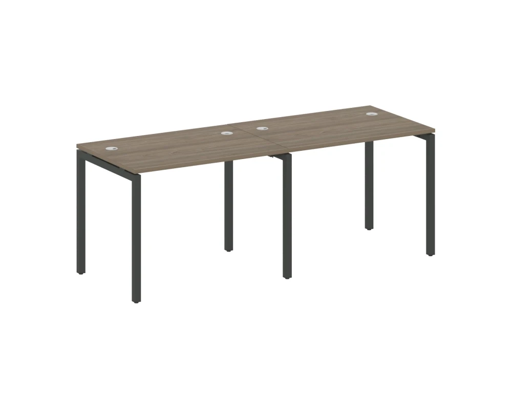 Рабочая станция на 2 места на П-образном м/к 2000x720x750 Метал Систем Куатро 4х4 / Metal System Quattro 4x4