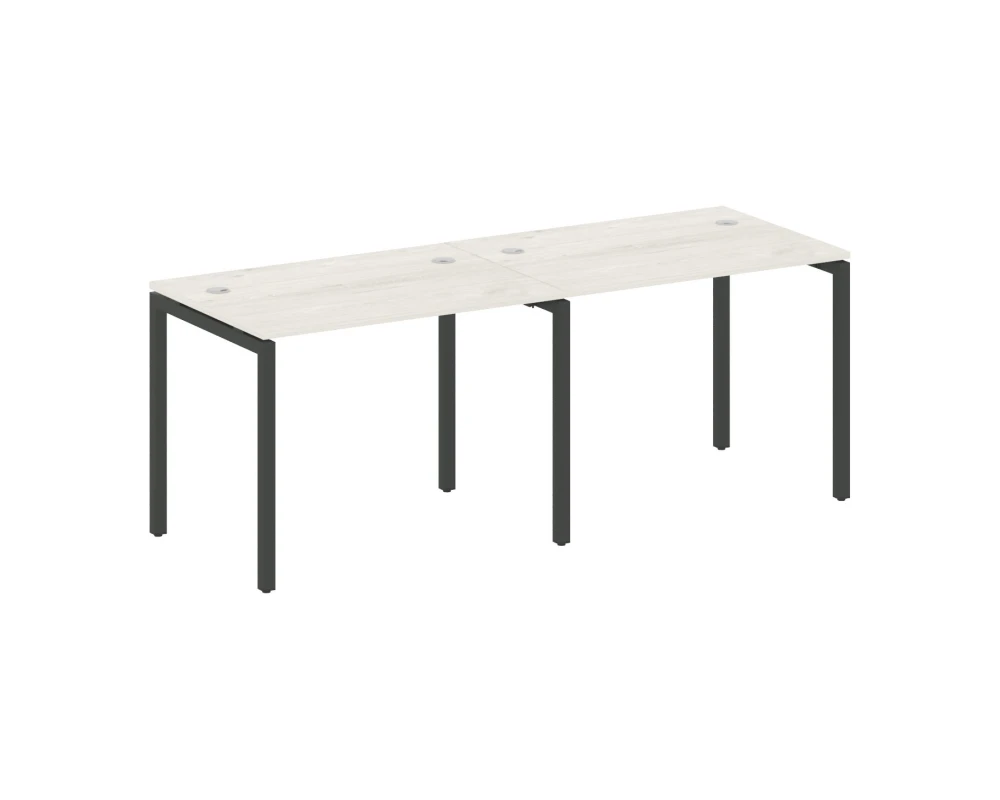 Рабочая станция на 2 места на П-образном м/к 2000x720x750 Метал Систем Куатро 4х4 / Metal System Quattro 4x4