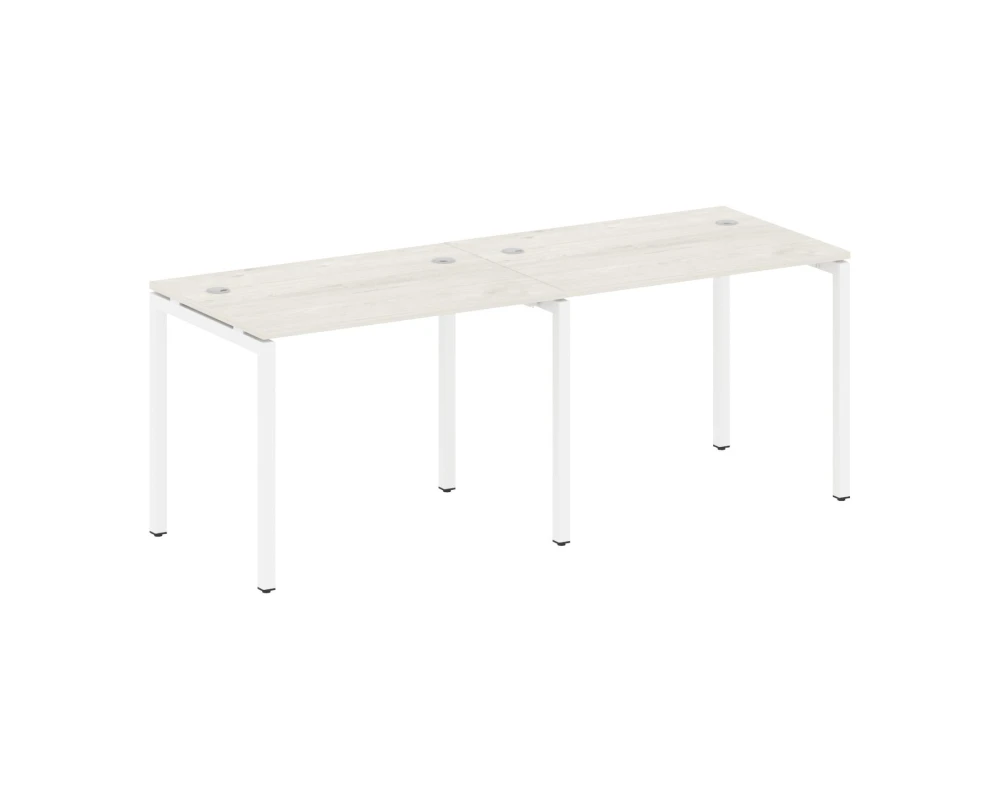 Рабочая станция на 2 места на П-образном м/к 2000x720x750 Метал Систем Куатро 4х4 / Metal System Quattro 4x4