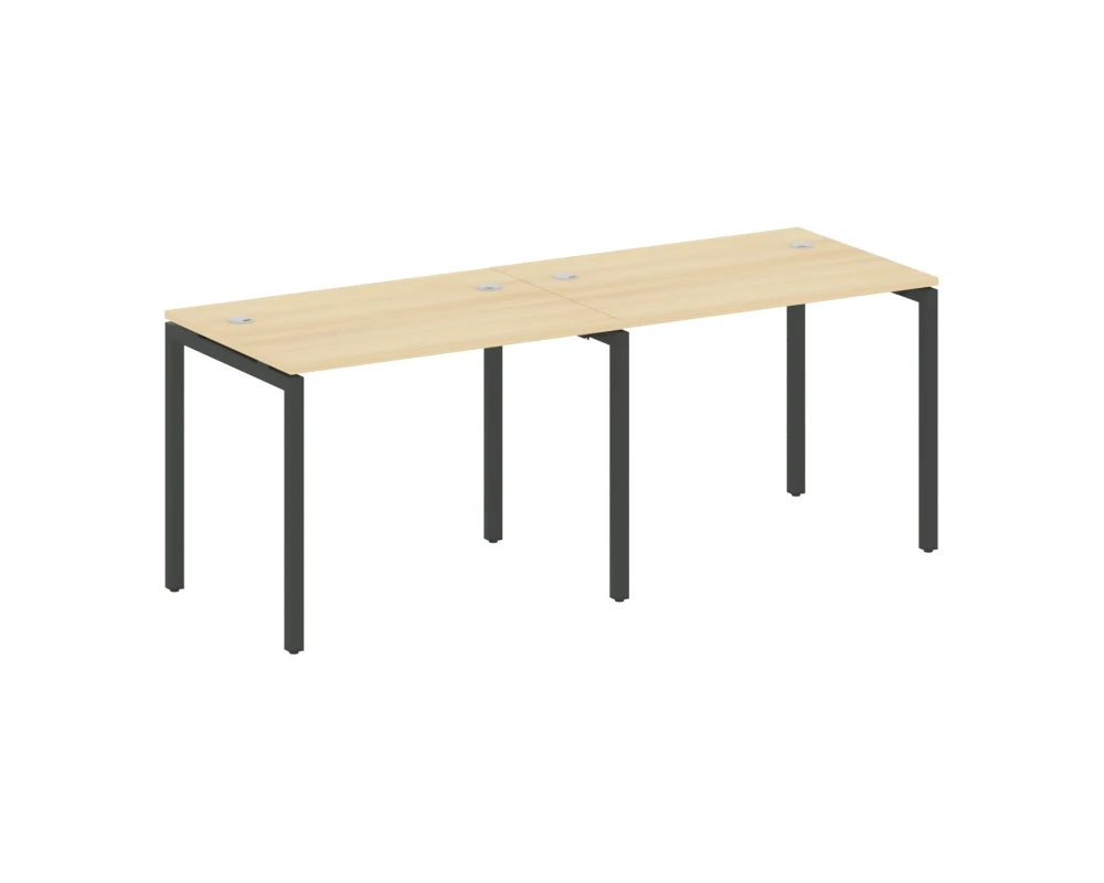 Рабочая станция на 2 места на П-образном м/к 2000x720x750 Метал Систем Куатро 4х4 / Metal System Quattro 4x4