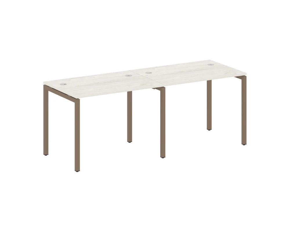 Рабочая станция на 2 места на П-образном м/к 2000x720x750 Метал Систем Куатро 4х4 / Metal System Quattro 4x4