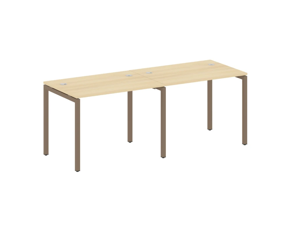 Рабочая станция на 2 места на П-образном м/к 2000x720x750 Метал Систем Куатро 4х4 / Metal System Quattro 4x4