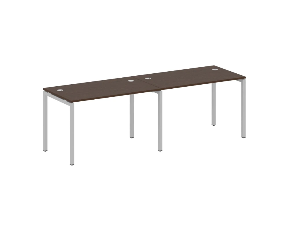 Рабочая станция на 2 места на П-образном м/к 2400x720x750 Метал Систем Куатро 4х4 / Metal System Quattro 4x4