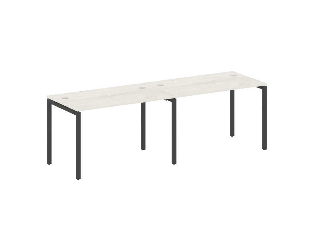 Рабочая станция на 2 места на П-образном м/к 2400x720x750 Метал Систем Куатро 4х4 / Metal System Quattro 4x4