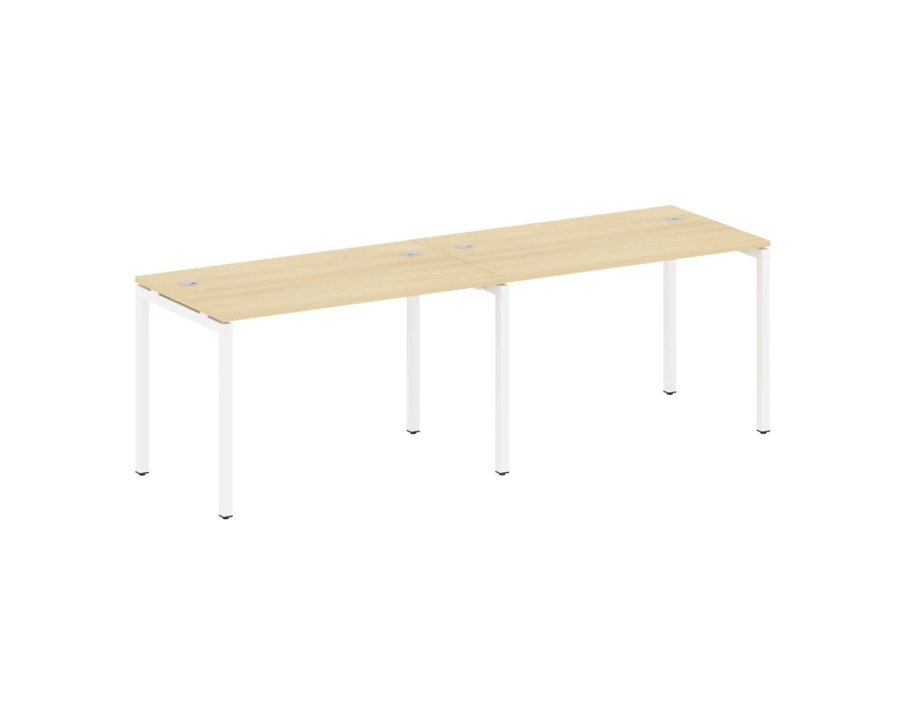 Рабочая станция на 2 места на П-образном м/к 2400x720x750 Метал Систем Куатро 4х4 / Metal System Quattro 4x4