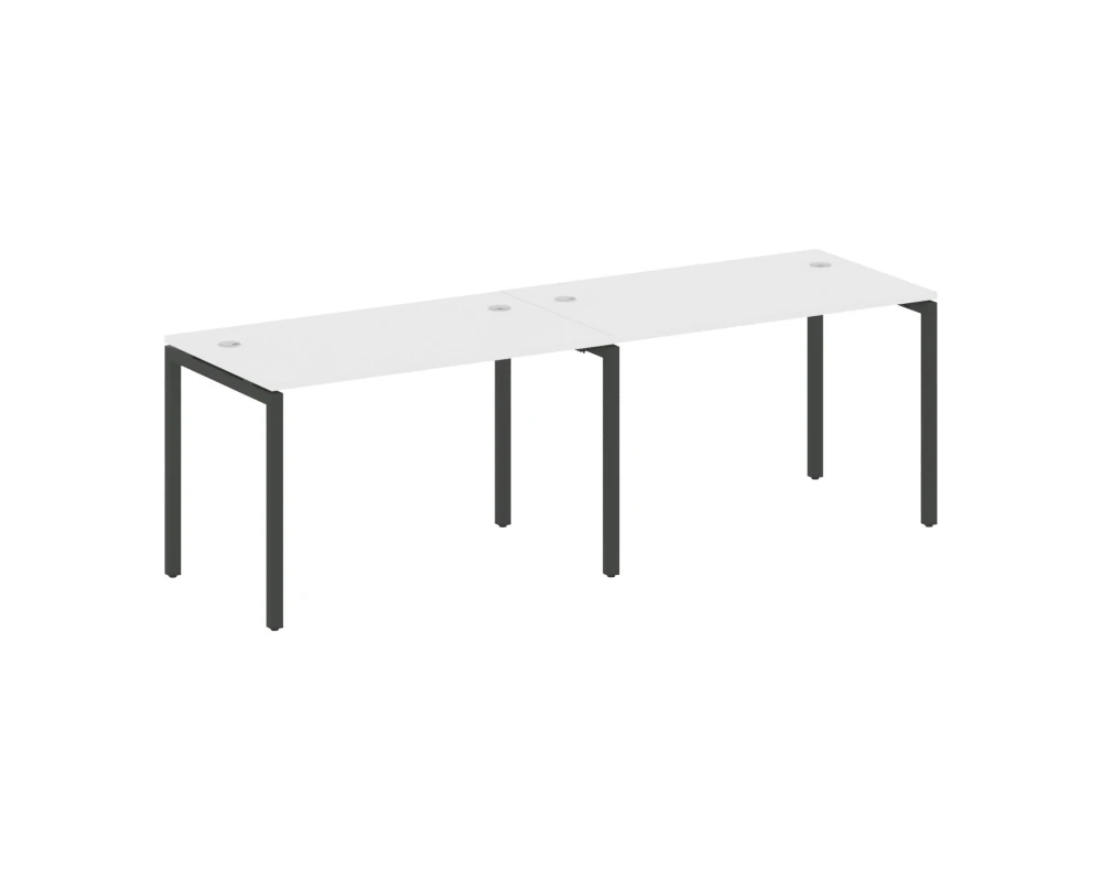 Рабочая станция на 2 места на П-образном м/к 2400x720x750 Метал Систем Куатро 4х4 / Metal System Quattro 4x4