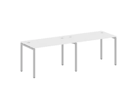 Рабочая станция на 2 места на П-образном м/к 2400x720x750 Метал Систем Куатро 4х4 / Metal System Quattro 4x4 images