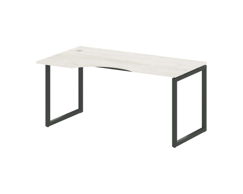 Стол криволинейный левый на О-образном м/к 1600x900x750 Метал Систем Куатро 4х4 / Metal System Quattro 4x4