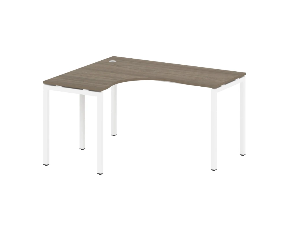 Стол криволинейный левый на П-образном м/к 1400x1200x750 Метал Систем Куатро 4х4 / Metal System Quattro 4x4