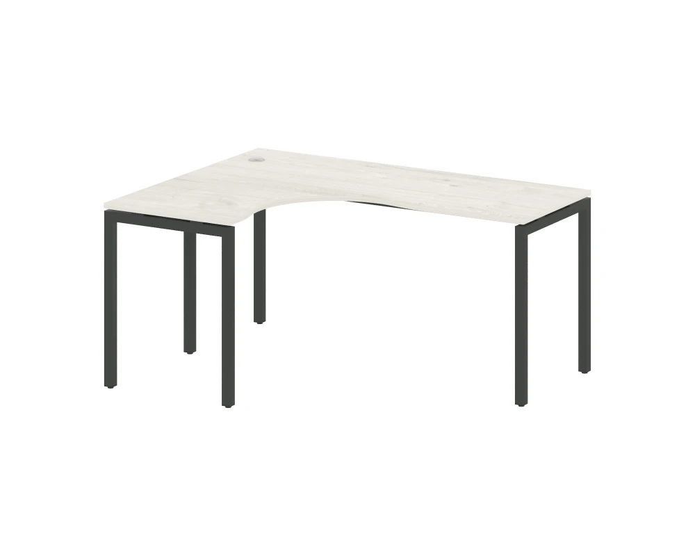 Стол криволинейный левый на П-образном м/к 1600x1200x750 Метал Систем Куатро 4х4 / Metal System Quattro 4x4