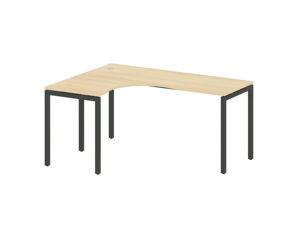 Стол криволинейный левый на П-образном м/к 1600x1200x750 Метал Систем Куатро 4х4 / Metal System Quattro 4x4