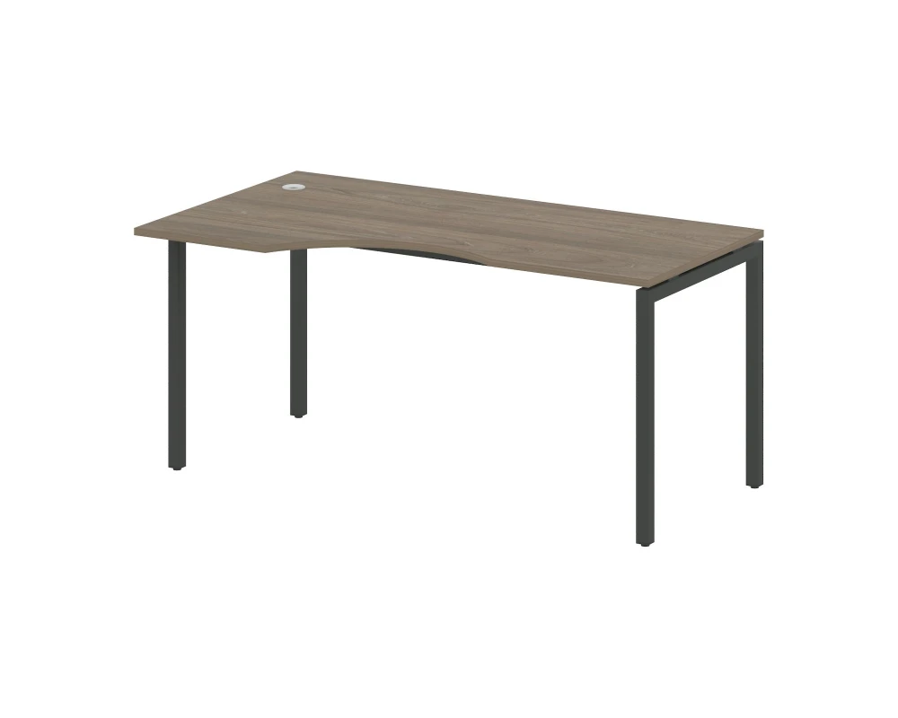 Стол криволинейный левый на П-образном м/к 1600x900x750 Метал Систем Куатро 4х4 / Metal System Quattro 4x4