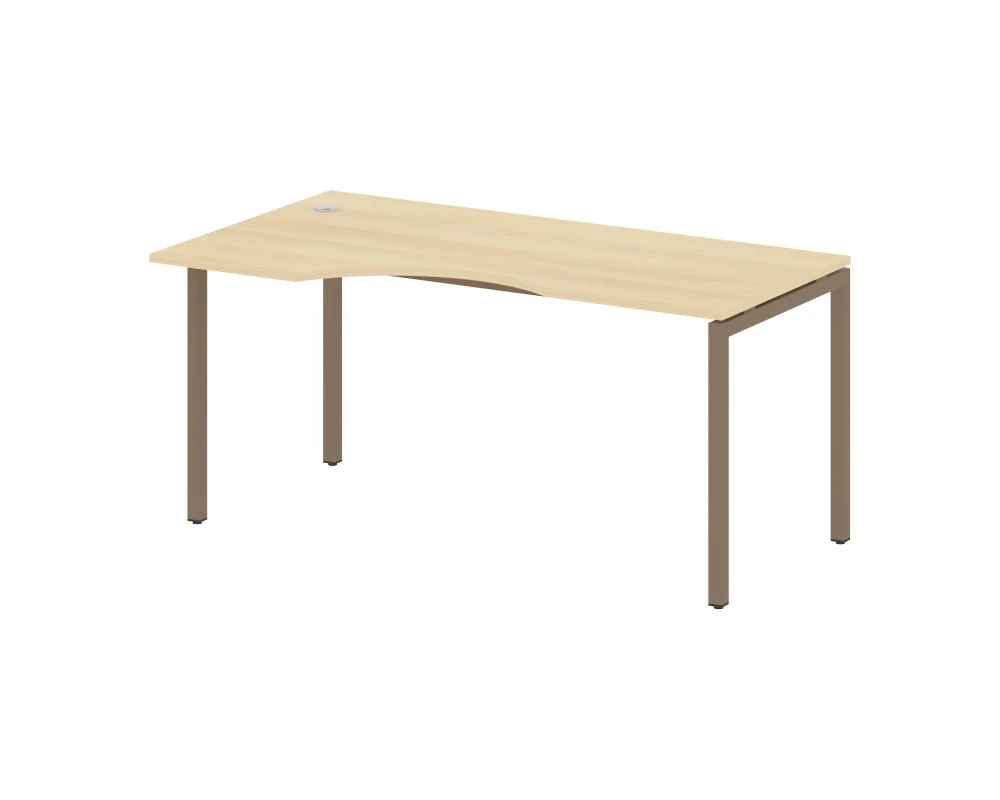 Стол криволинейный левый на П-образном м/к 1600x900x750 Метал Систем Куатро 4х4 / Metal System Quattro 4x4