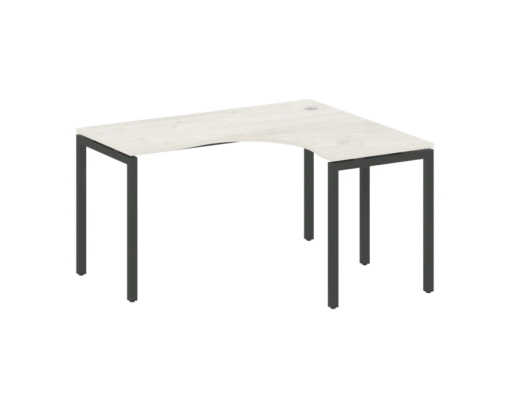 Стол криволинейный правый на П-образном м/к 1400x1200x750 Метал Систем Куатро 4х4 / Metal System Quattro 4x4