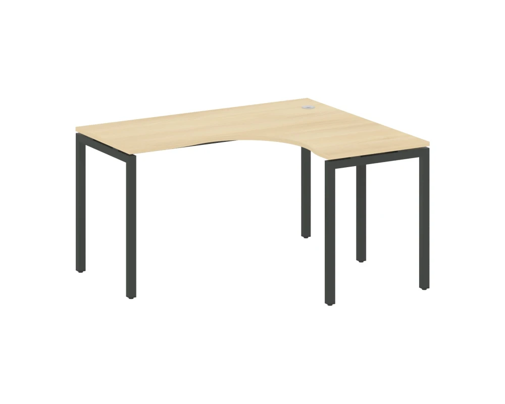 Стол криволинейный правый на П-образном м/к 1400x1200x750 Метал Систем Куатро 4х4 / Metal System Quattro 4x4