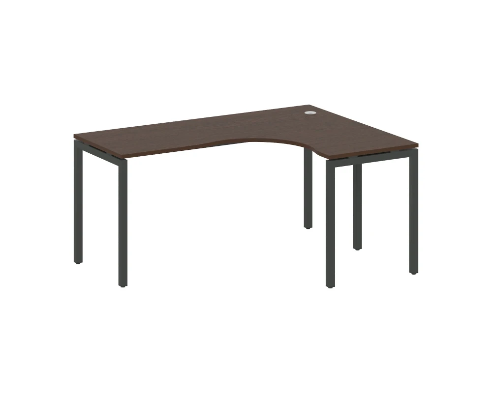 Стол криволинейный правый на П-образном м/к 1600x1200x750 Метал Систем Куатро 4х4 / Metal System Quattro 4x4