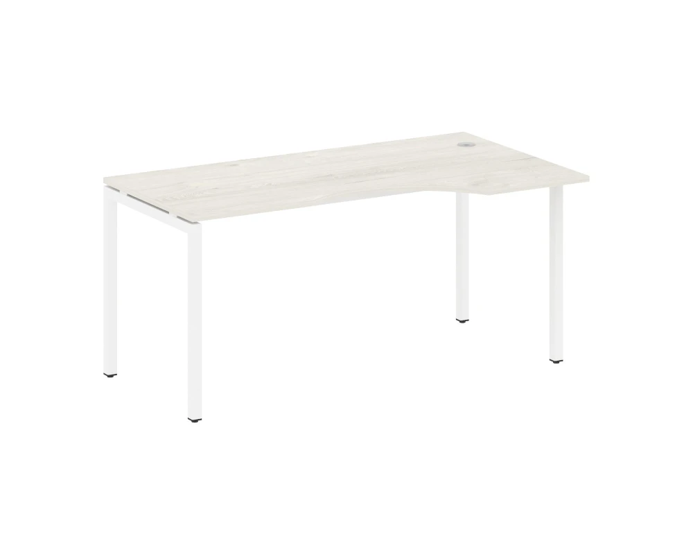 Стол криволинейный правый на П-образном м/к 1600x900x750 Метал Систем Куатро 4х4 / Metal System Quattro 4x4