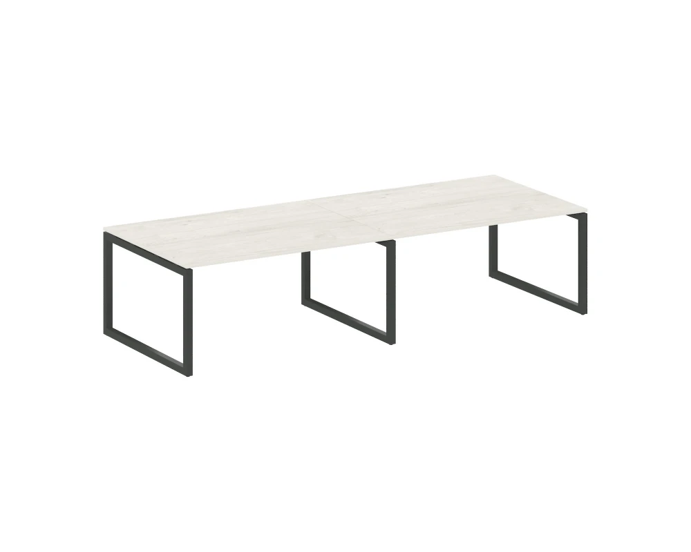 Переговорный стол (2 столешницы) на О-образном м/к 3200x1235x750 Метал Систем Куатро 5x5 / Metal System Quattro 5x5